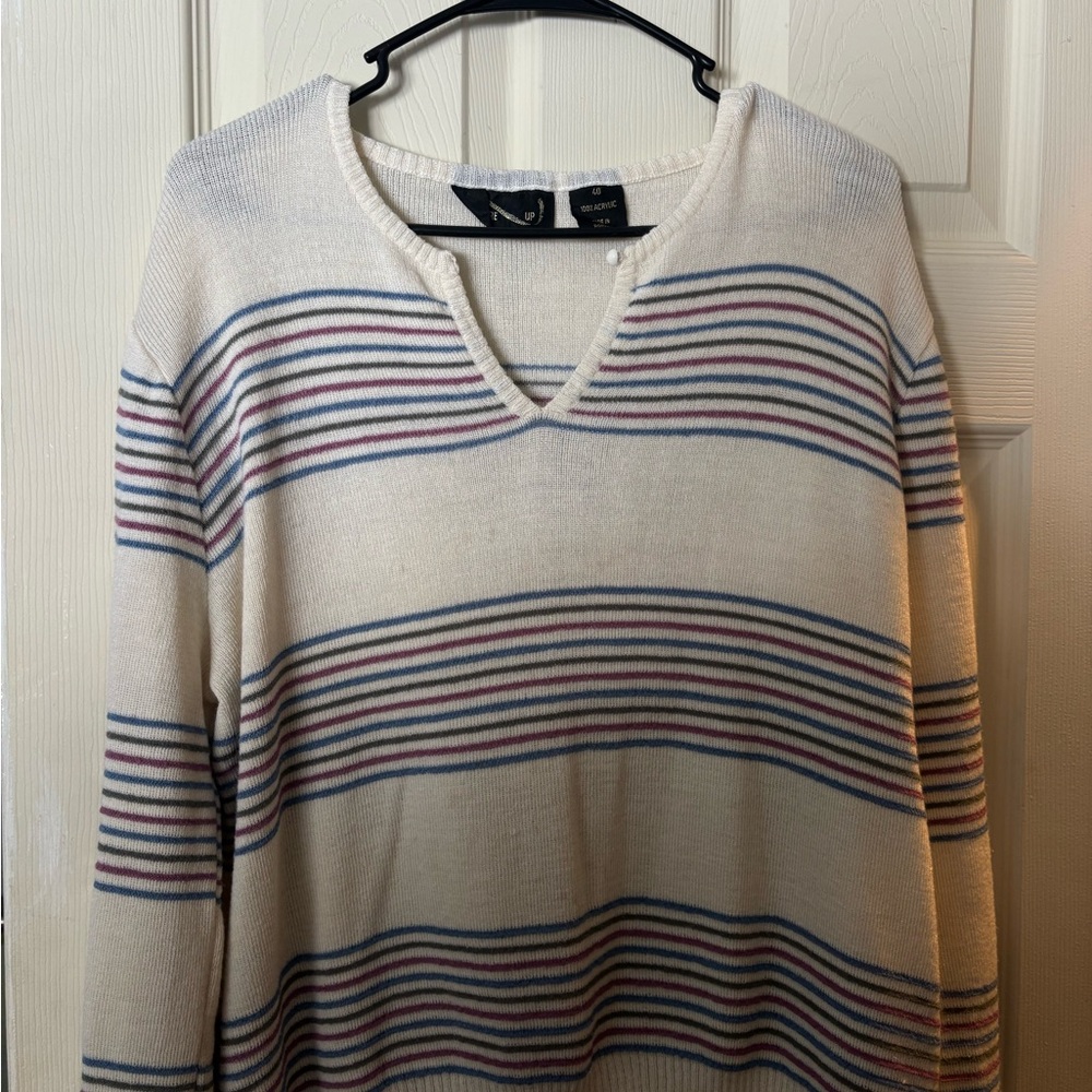 Striped V-Neck Sweater